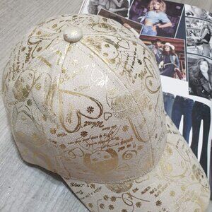 Women Off white Gold Baseball Hat Cap Fashion Trendy Casual Formal Accessory